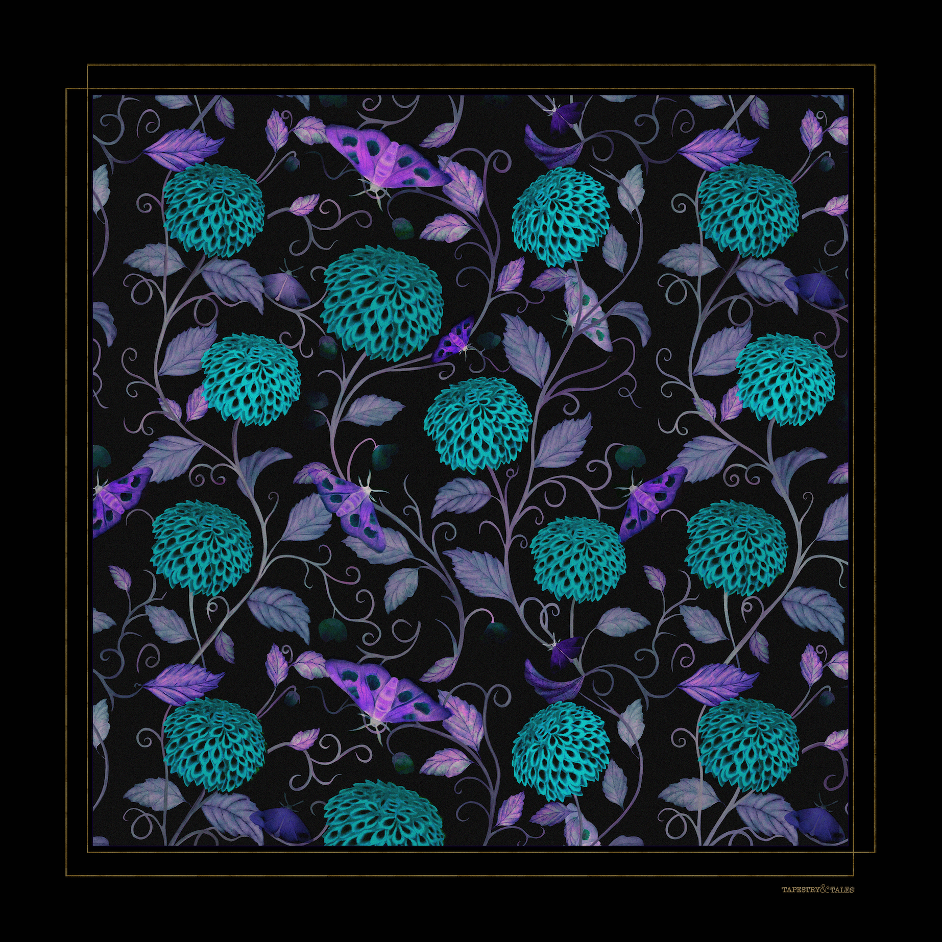 Midnight Dahlia | 65X65CM